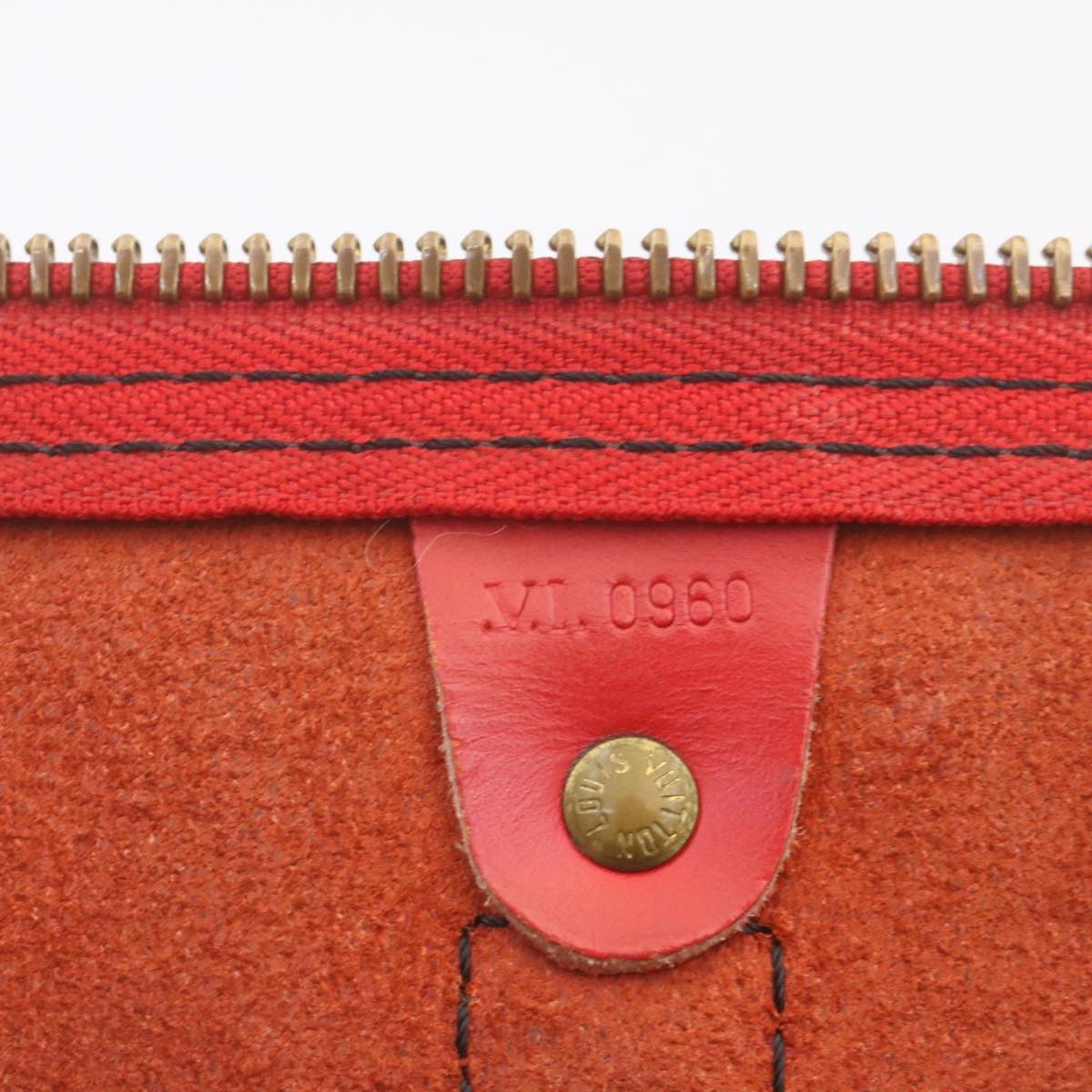 LOUIS VUITTON Epi Keepall 45 Boston Bag Red M42977 LV hs667