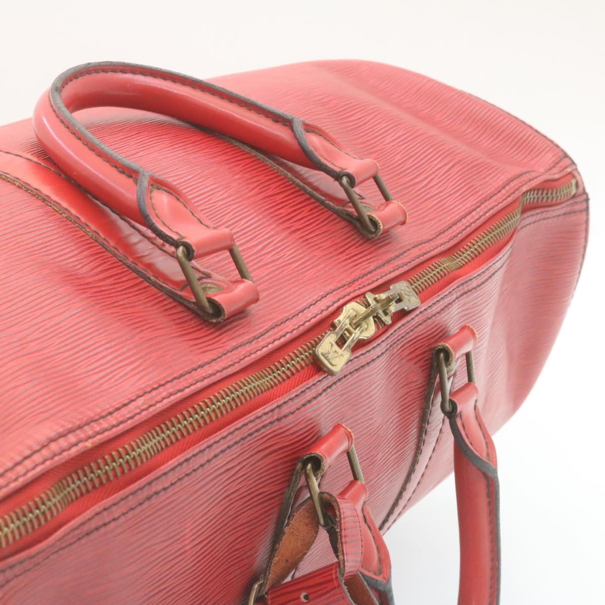 LOUIS VUITTON Epi Keepall 45 Boston Bag Red M42977 LV hs667