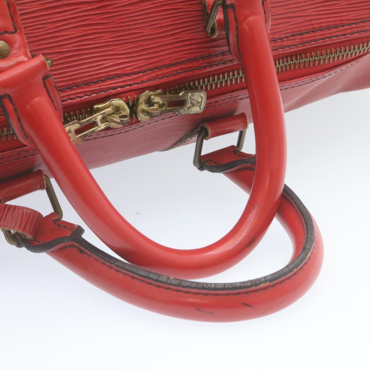 LOUIS VUITTON Epi Keepall 45 Boston Bag Red M42977 LV hs667