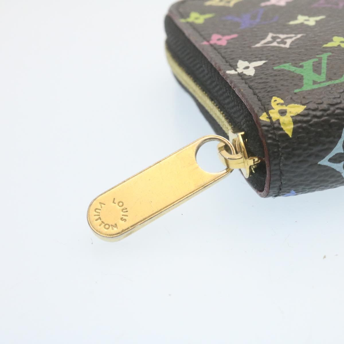 LOUIS VUITTON Monogram Multicolor Zippy Coin Purse Black M93740 LV hs726