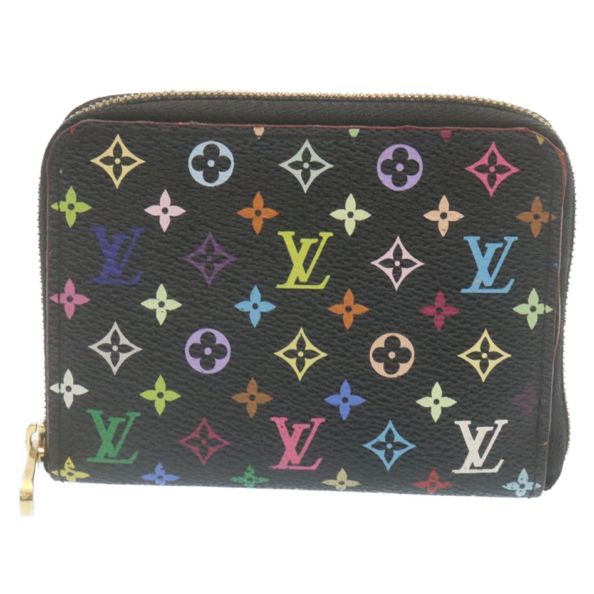 LOUIS VUITTON Monogram Multicolor Zippy Coin Purse Black M93740 LV hs726