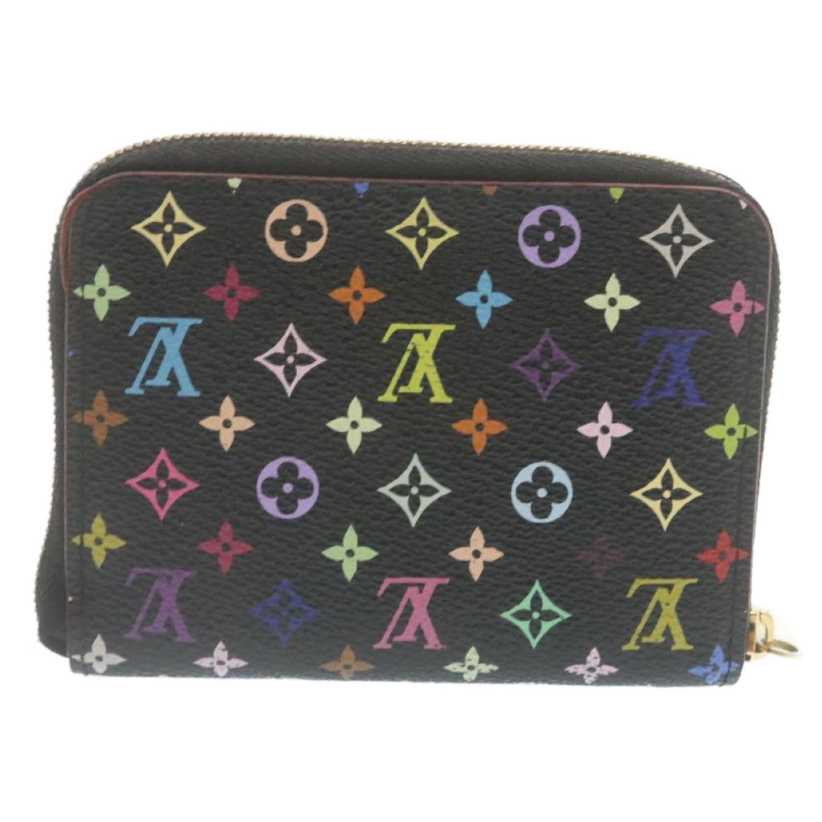 LOUIS VUITTON Monogram Multicolor Zippy Coin Purse Black M93740 LV hs726