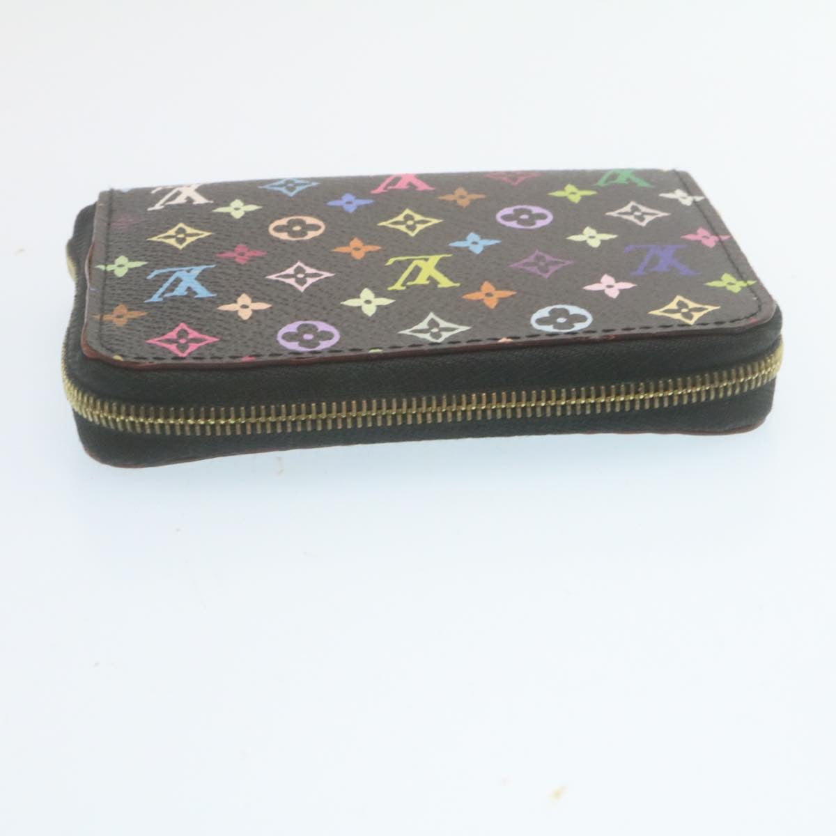LOUIS VUITTON Monogram Multicolor Zippy Coin Purse Black M93740 LV hs726