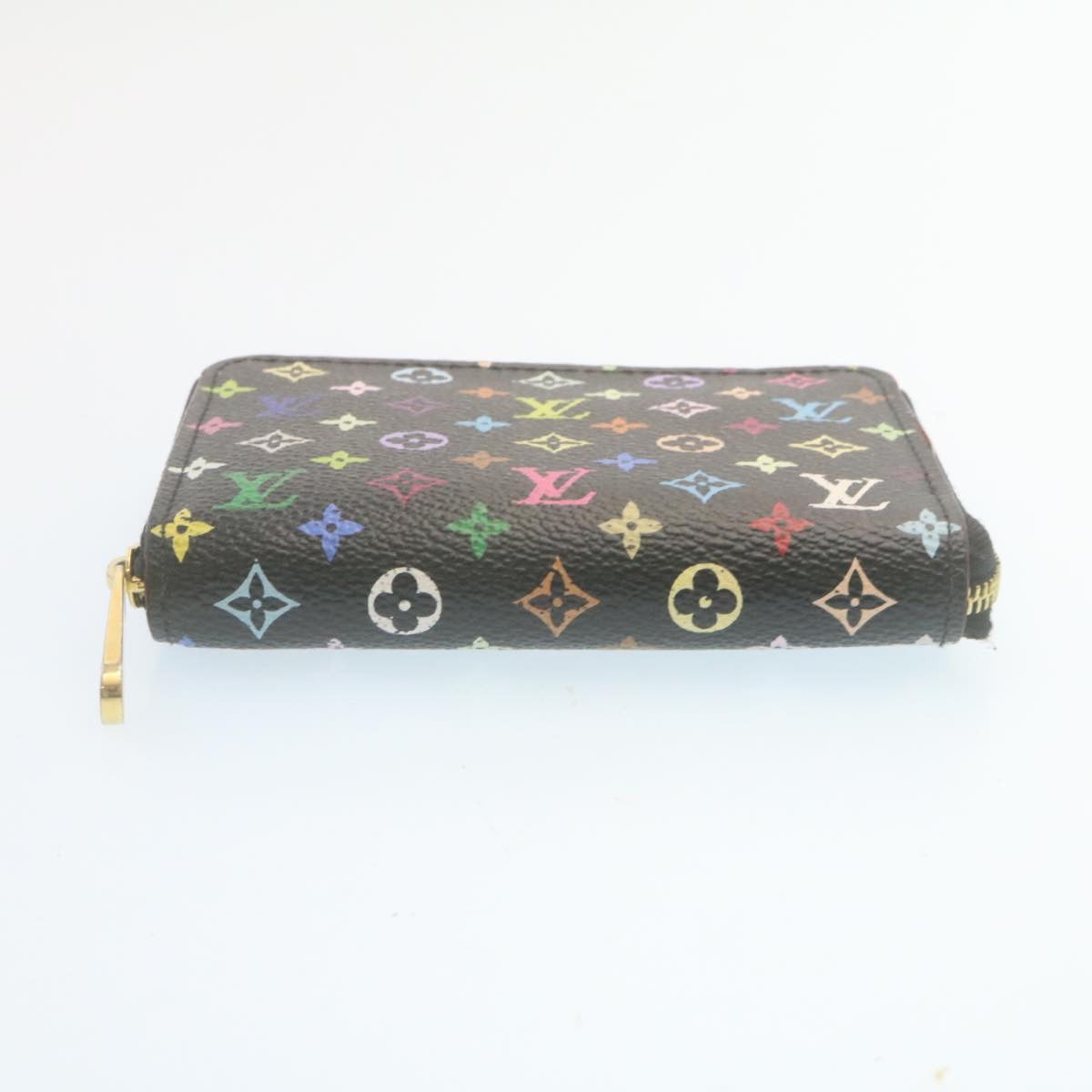 LOUIS VUITTON Monogram Multicolor Zippy Coin Purse Black M93740 LV hs726