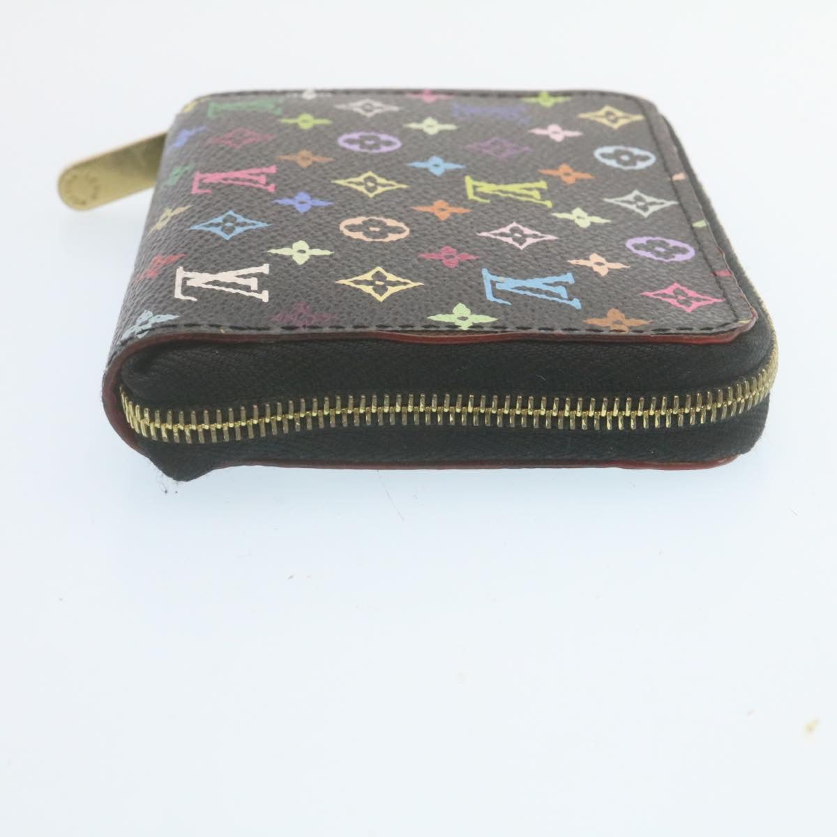 LOUIS VUITTON Monogram Multicolor Zippy Coin Purse Black M93740 LV hs726
