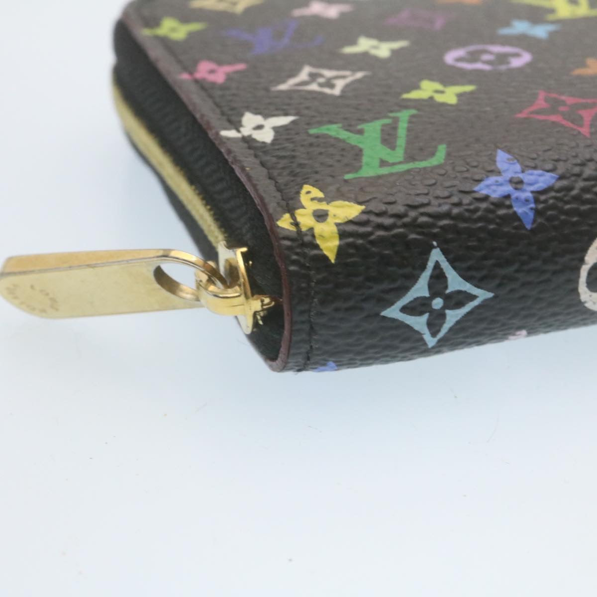 LOUIS VUITTON Monogram Multicolor Zippy Coin Purse Black M93740 LV hs726