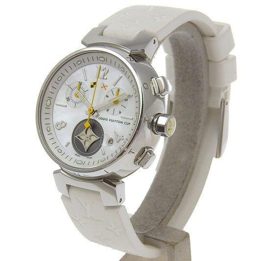Louis Vuitton Tambour Watch Q132C Stainless Steel Rubber Quartz
