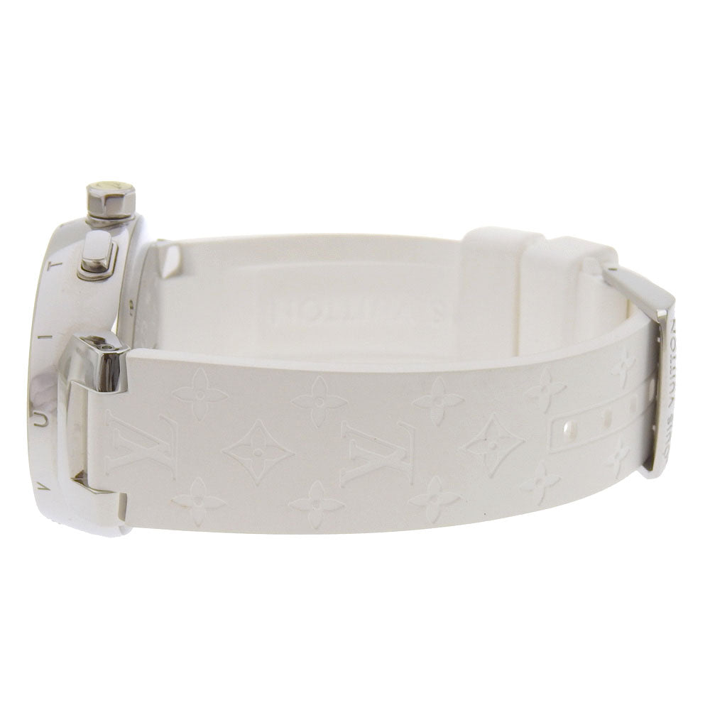 Louis Vuitton Tambour Watch Q132C Stainless Steel Rubber Quartz