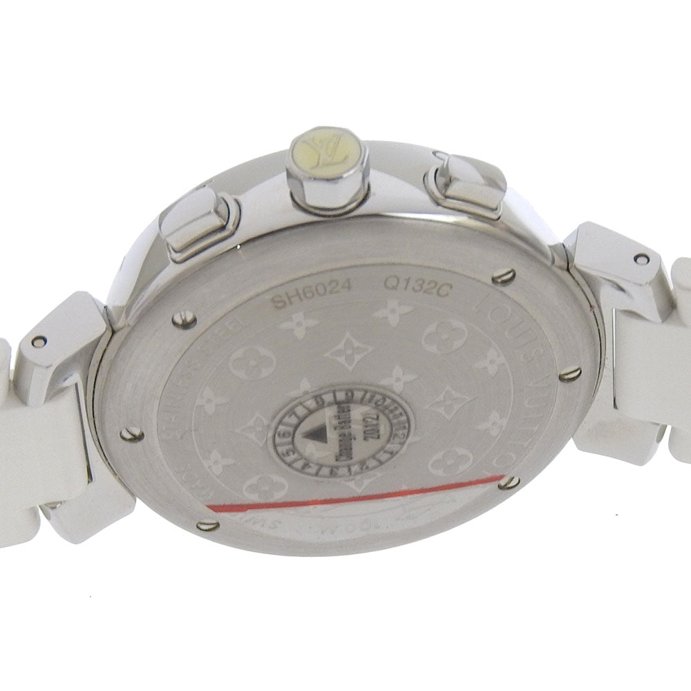 Louis Vuitton Tambour Watch Q132C Stainless Steel Rubber Quartz