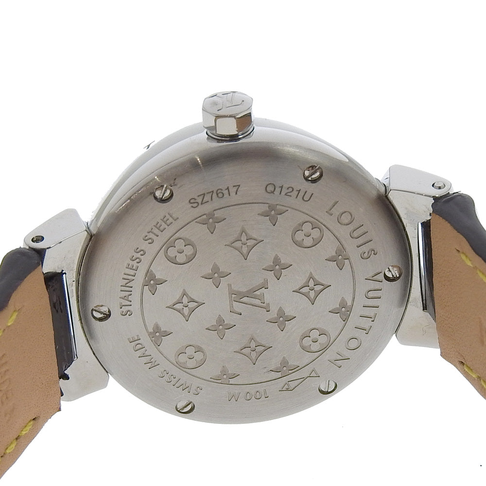 Louis Vuitton Tambour Watch Stainless Steel Diamond Quartz