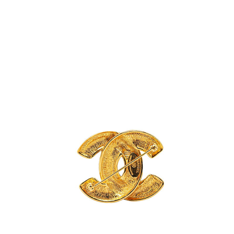 Chanel Coco Mark Matelasse Brooch Gold Plated