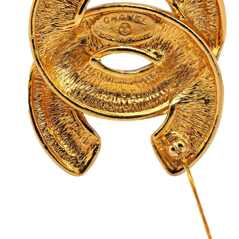 Chanel Coco Mark Matelasse Brooch Gold Plated