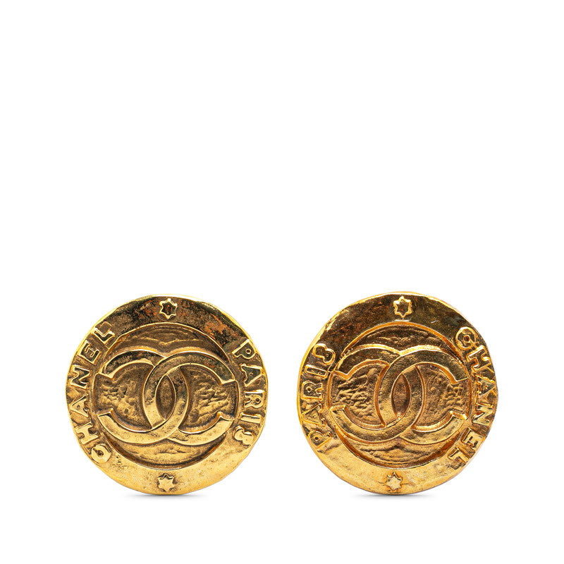 Chanel Vintage Coco Mark Medal Earrings