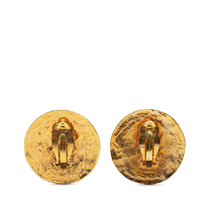 Chanel Vintage Coco Mark Medal Earrings