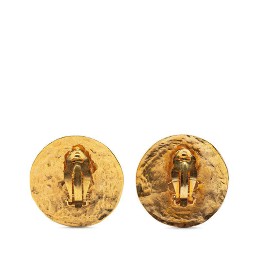 Chanel Vintage Coco Mark Medal Earrings