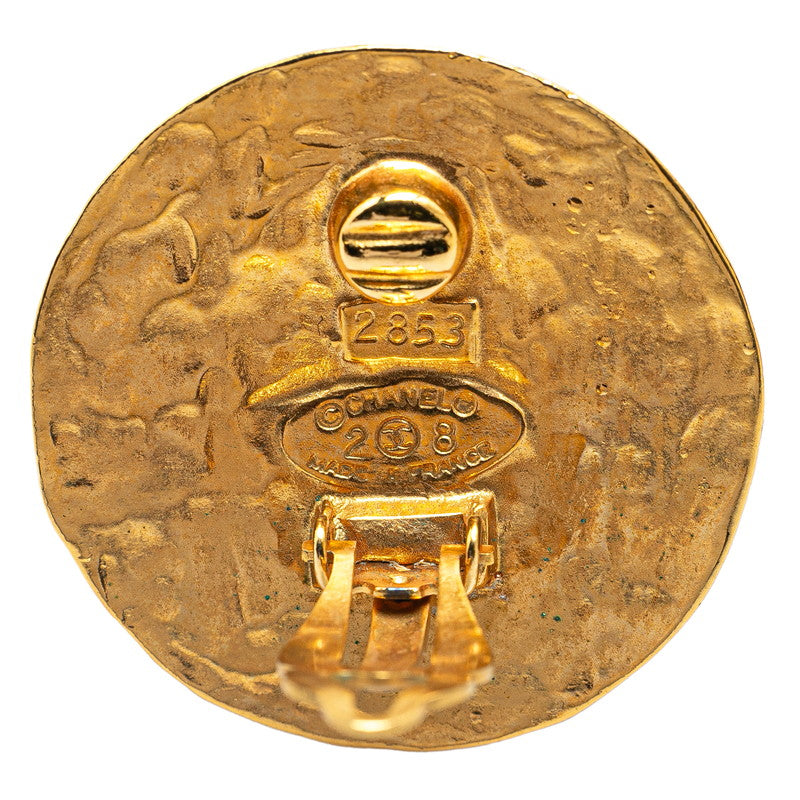 Chanel Vintage Coco Mark Medal Earrings