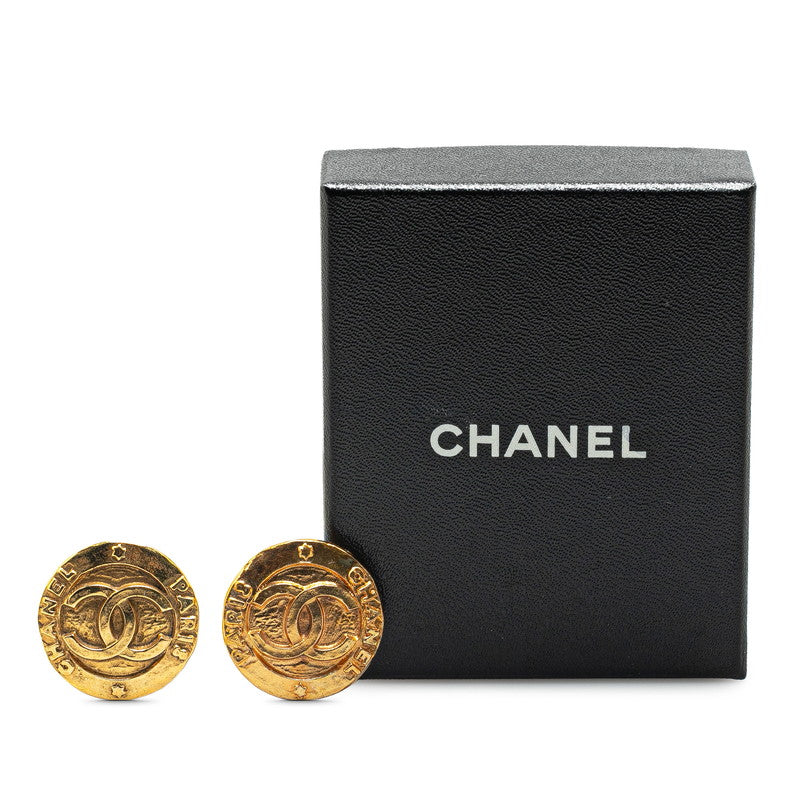 Chanel Vintage Coco Mark Medal Earrings