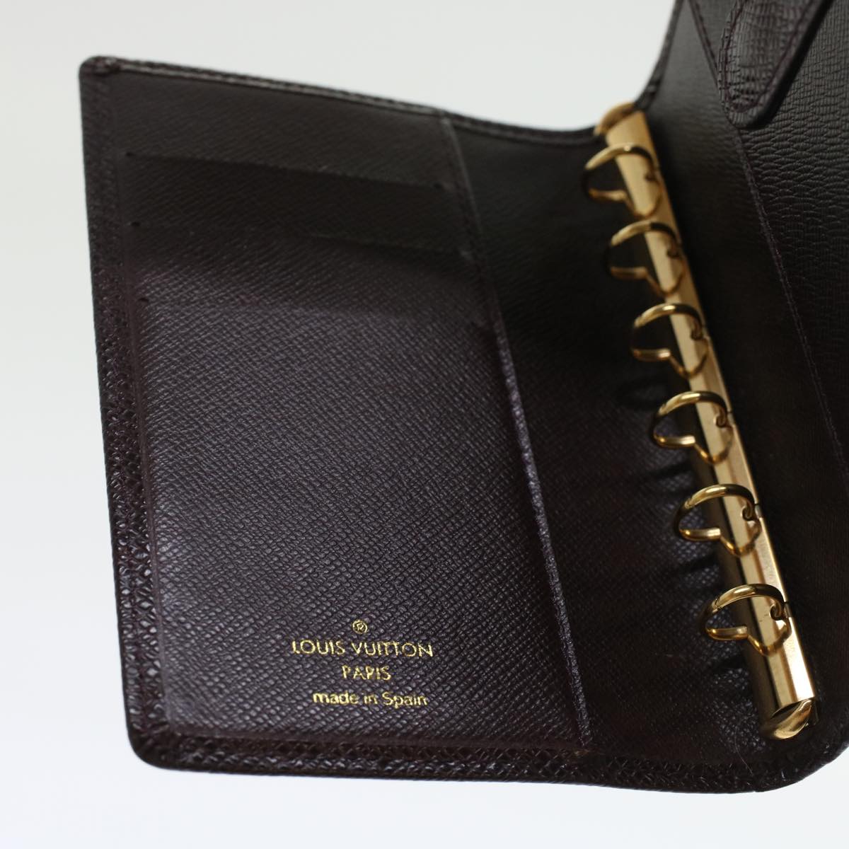 LOUIS VUITTON Taiga Agenda PM Day Planner Cover Acajou R20416 LV im446