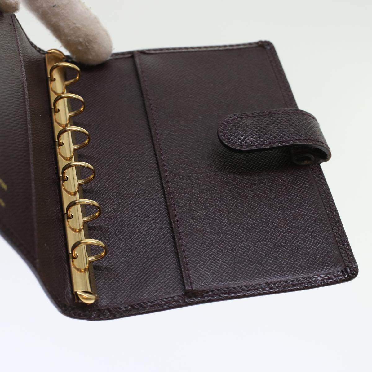 LOUIS VUITTON Taiga Agenda PM Day Planner Cover Acajou R20416 LV im446