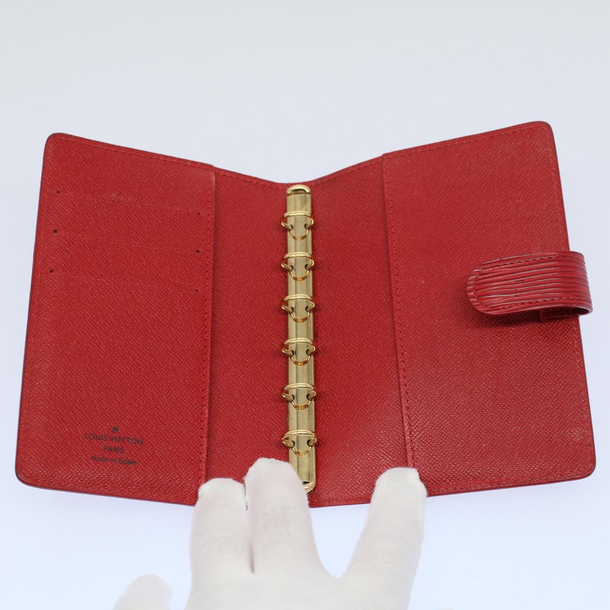 LOUIS VUITTON Epi Agenda PM Day Planner Cover Red R20057 LV im449