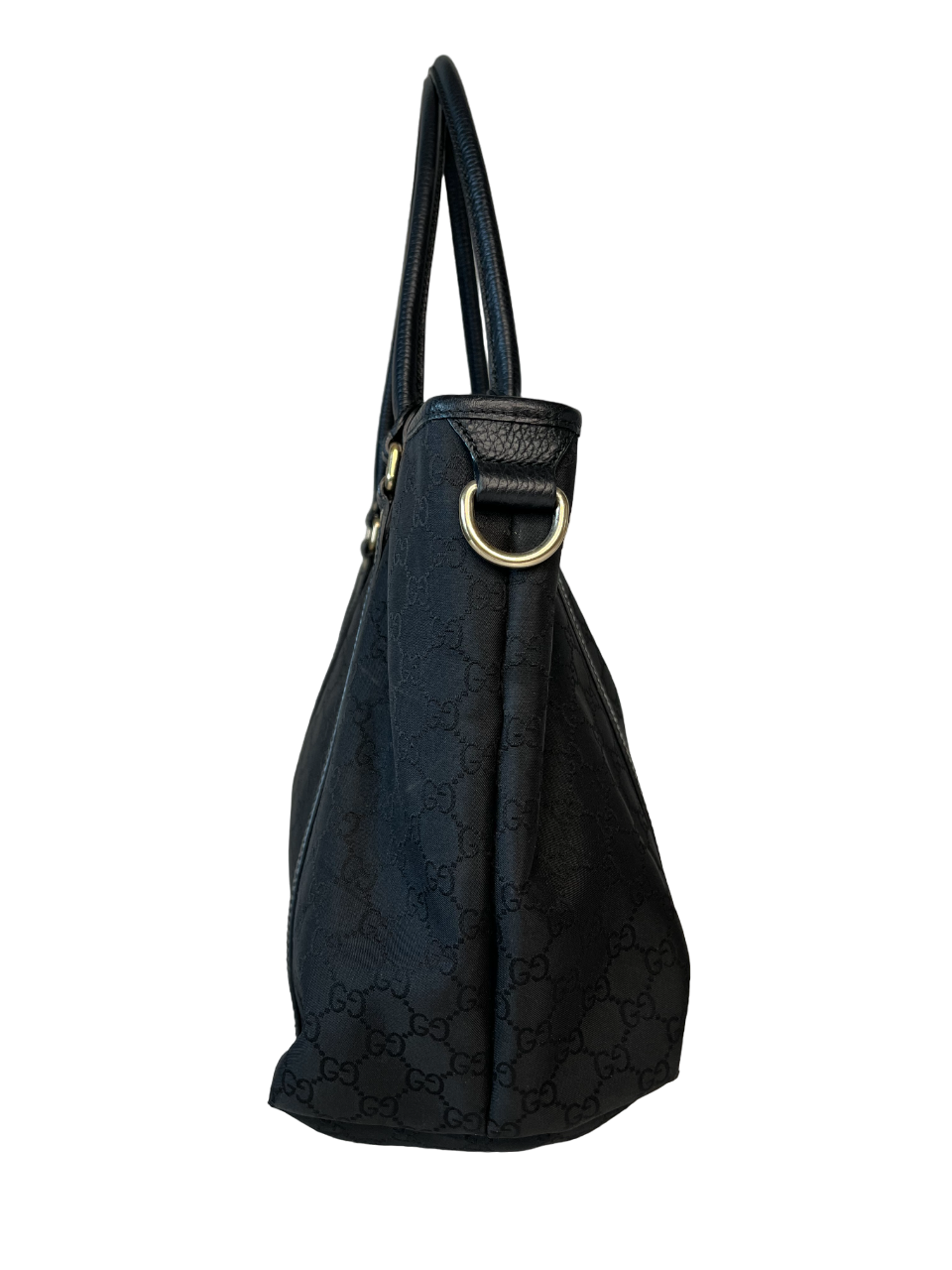 Luxury Gucci black GG nylon Jacquard