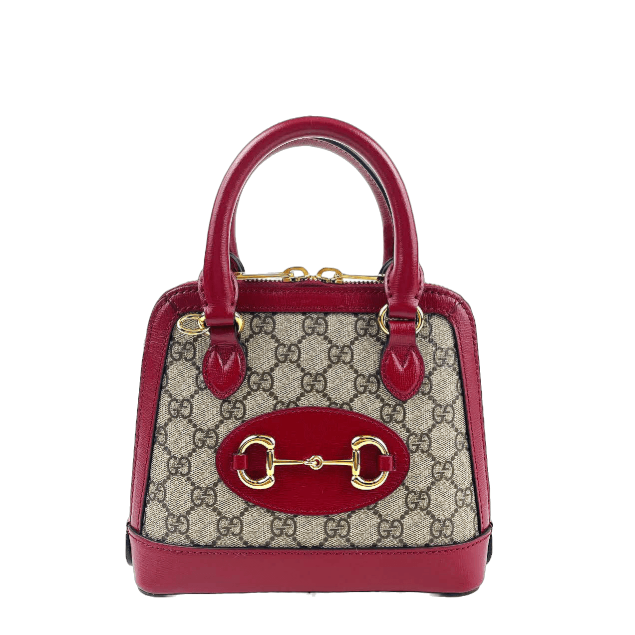 Luxury Gucci 1955 Horsebit Tote Supreme GG w/Red