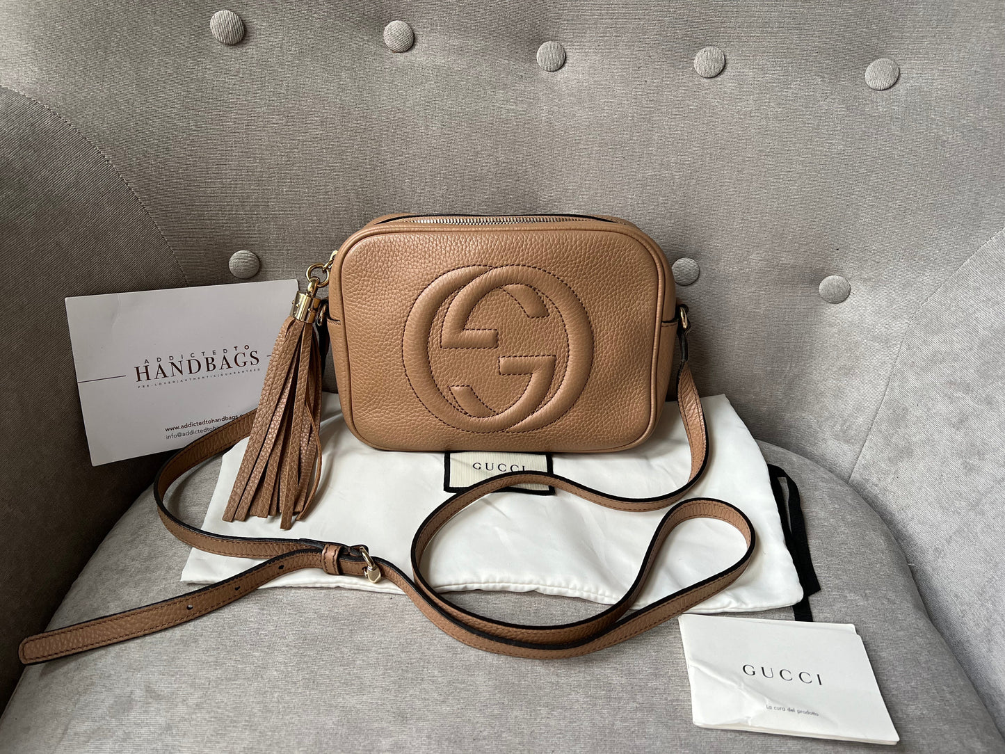 Luxury Gucci Rose Beige Soho Disco ( 1050)