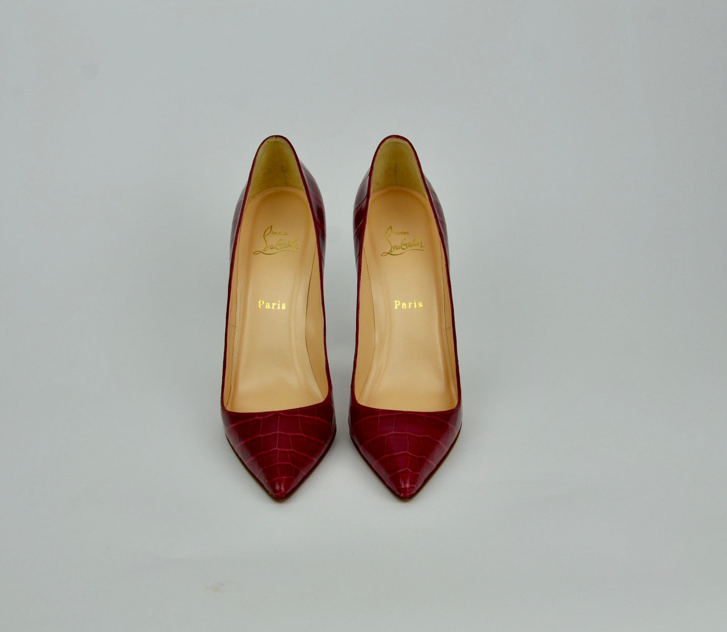 CHRISTIAN LOUBOUTIN ALLIGATOR PIGALLE 120mm SIZE 39