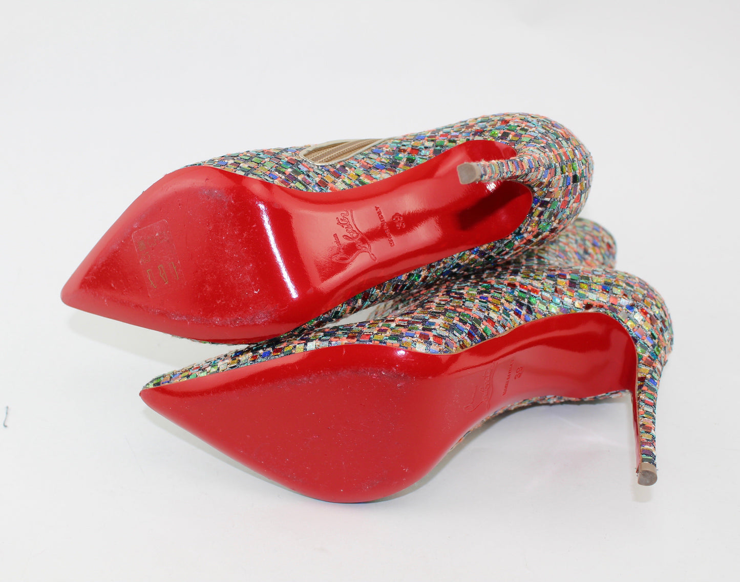 CHRISTIAN LOUBOUTIN SO KATE BOOTY 100 TRESSAGE MULTI