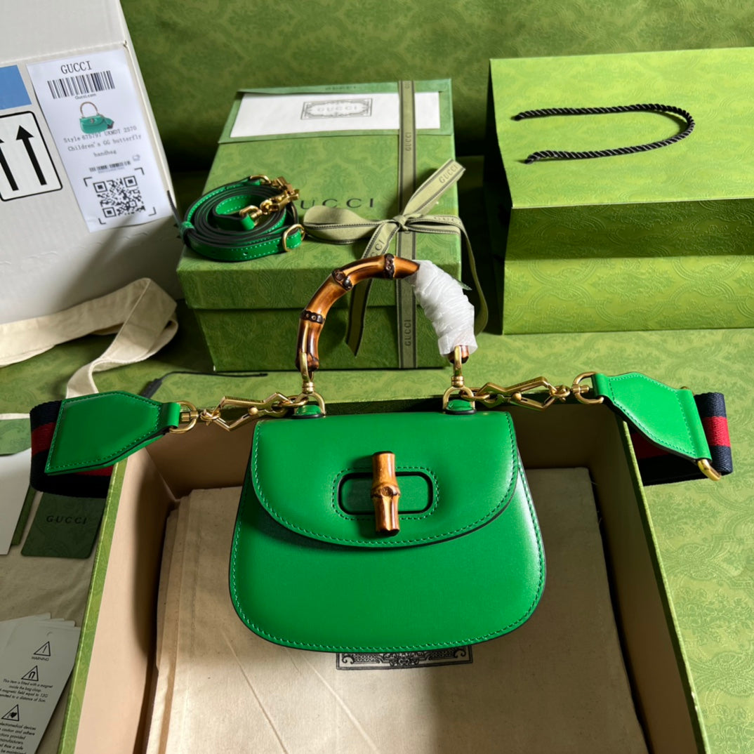 Luxury Gucci Small Top Handle Bag With Bamboo