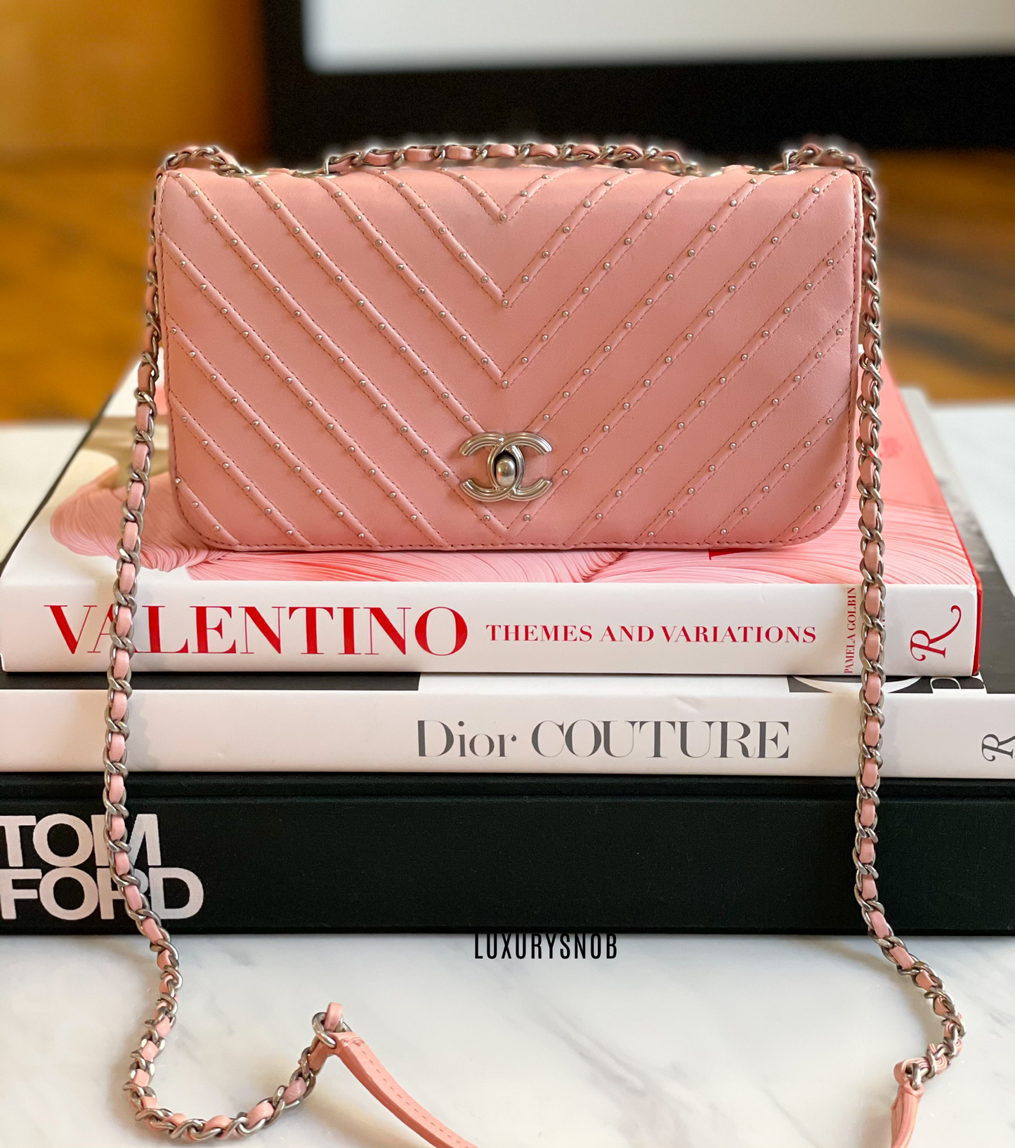 Chanel Embellished Pink bag