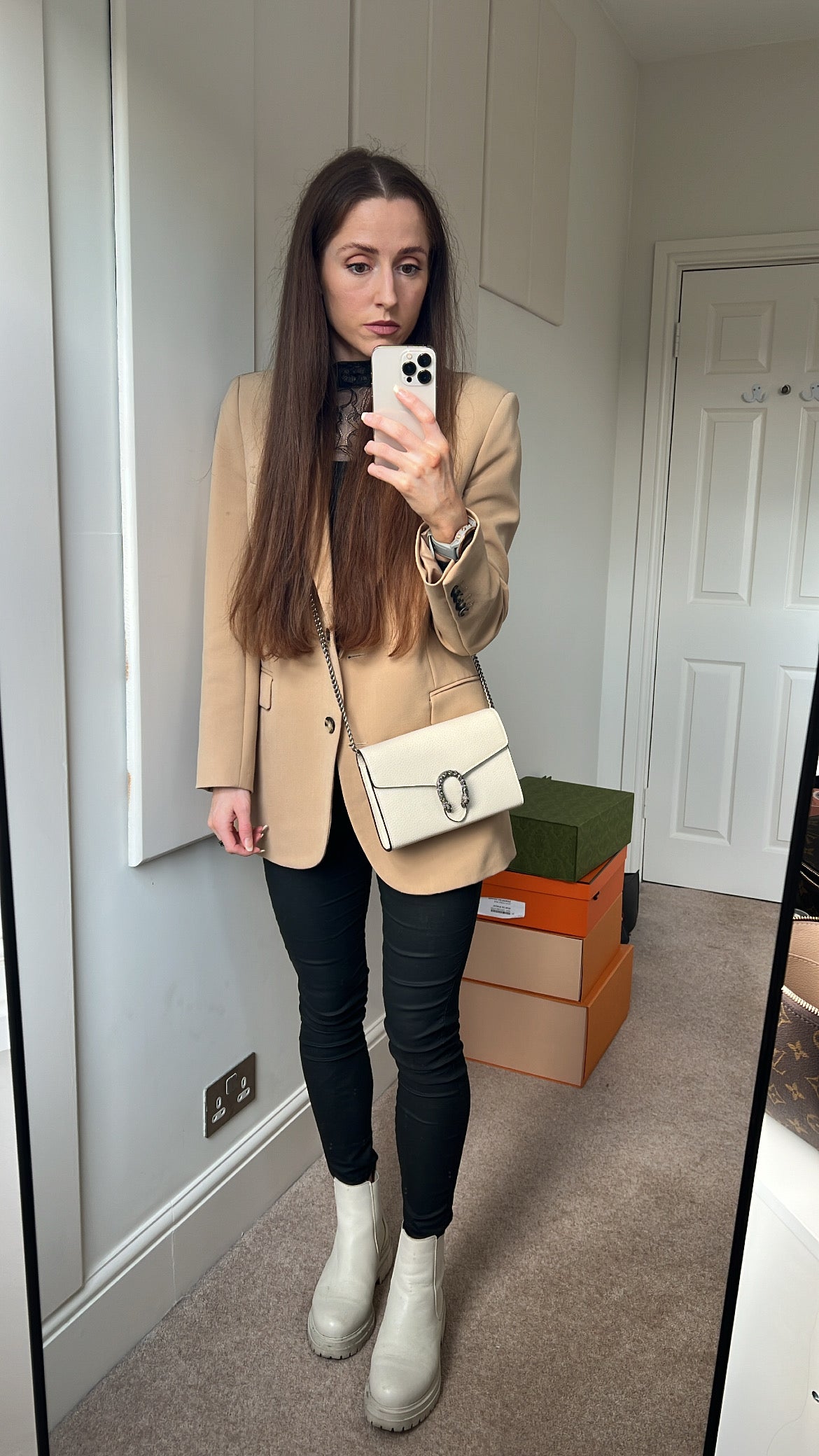Luxury Gucci Dionysus White Mini Chain Bag ( 1340)
