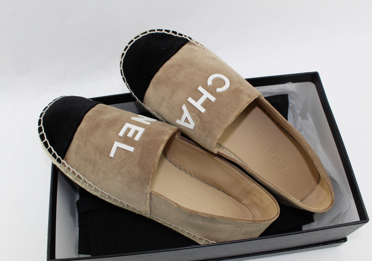 CHANEL VELVET ESPADRILLES