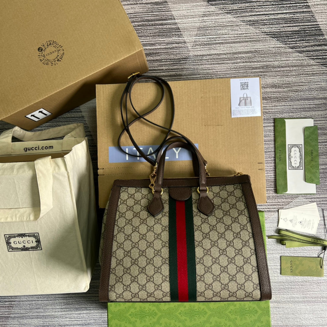 Luxury Gucci Ophidia GG Medium Tote Bag