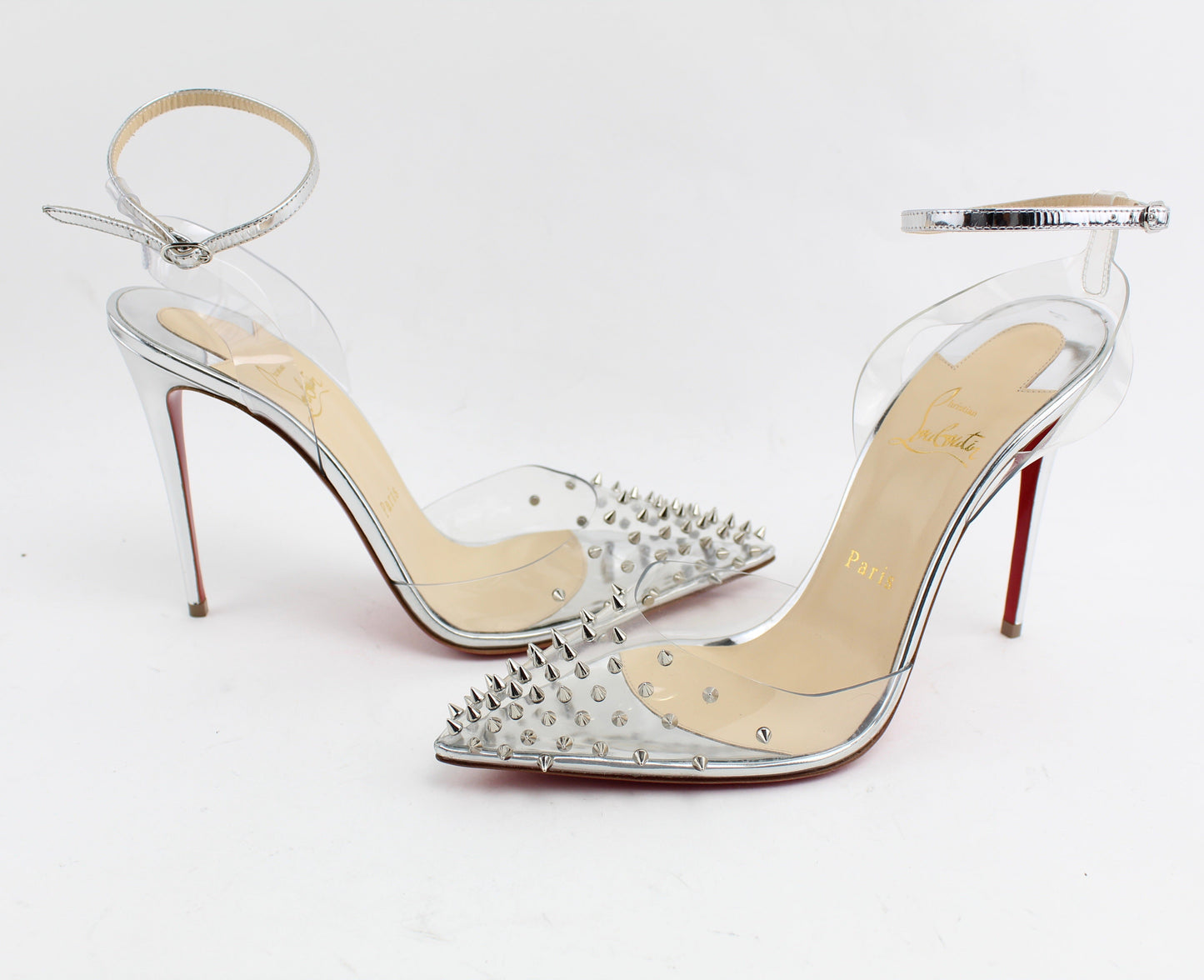CHRISTIAN LOUBOUTIN SPIKOO 100MM  PVC SIZE 39