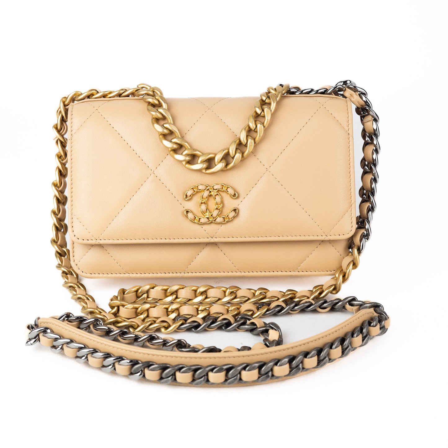 Chanel Lambskin Quilted 19 Wallet on Chain