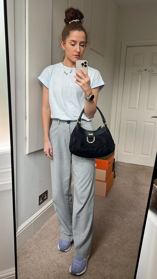 Luxury Gucci GG Canvas Small Black Abbey D Ring Hobo