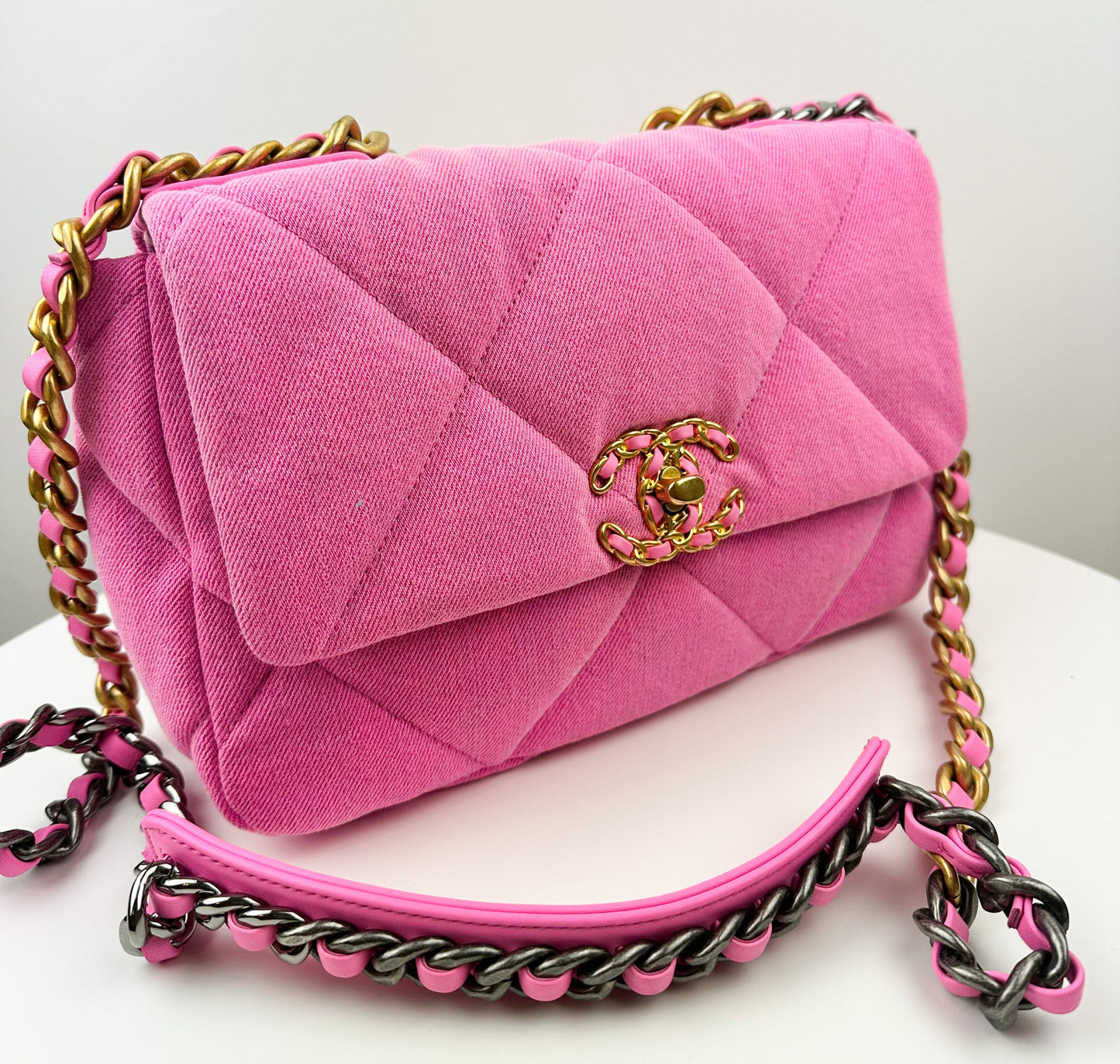 Chanel 19 Denim Flap Quilted Medium Shoulder bag