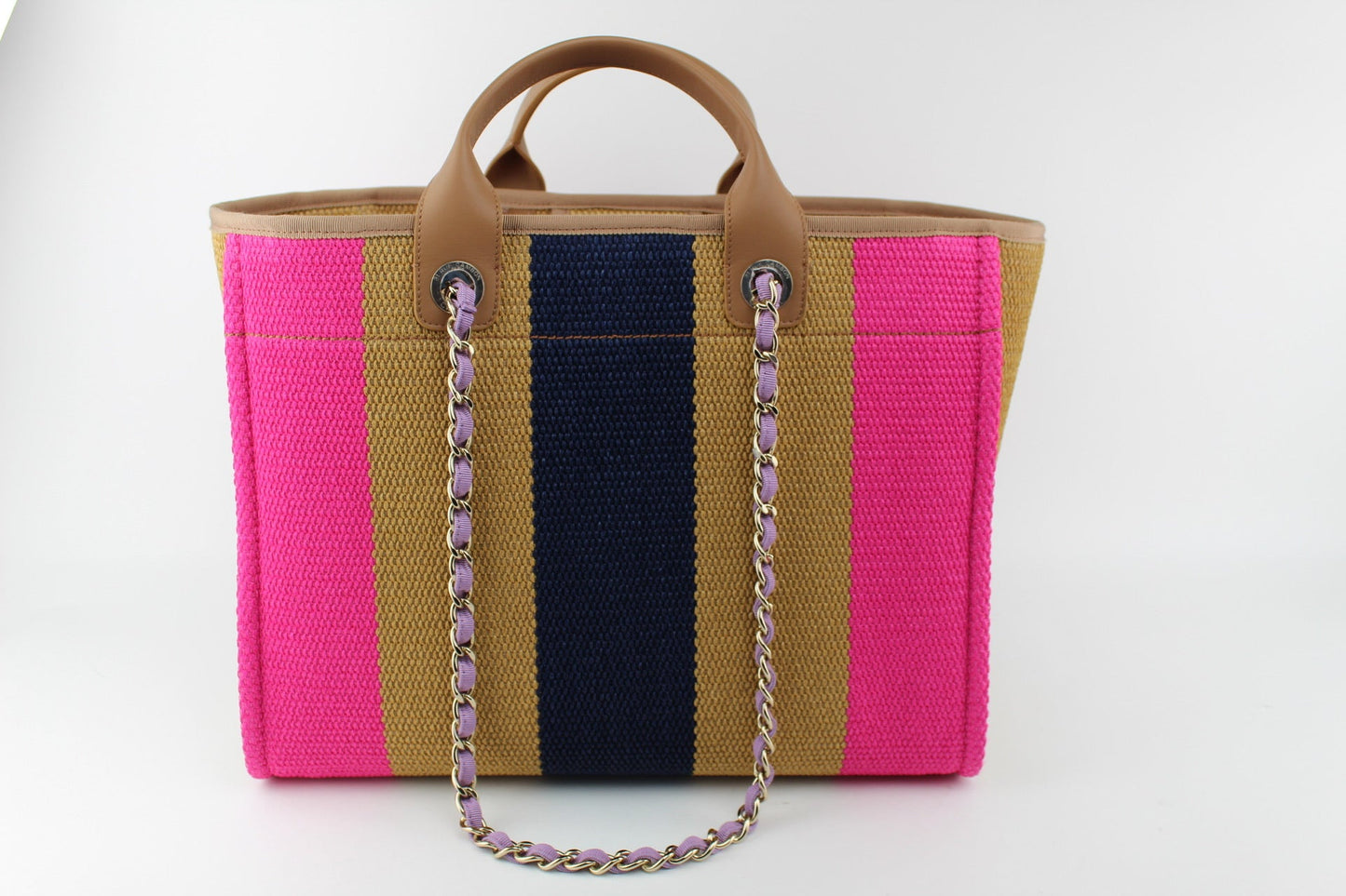 Chanel Viscose Multicolor Deauville Tote