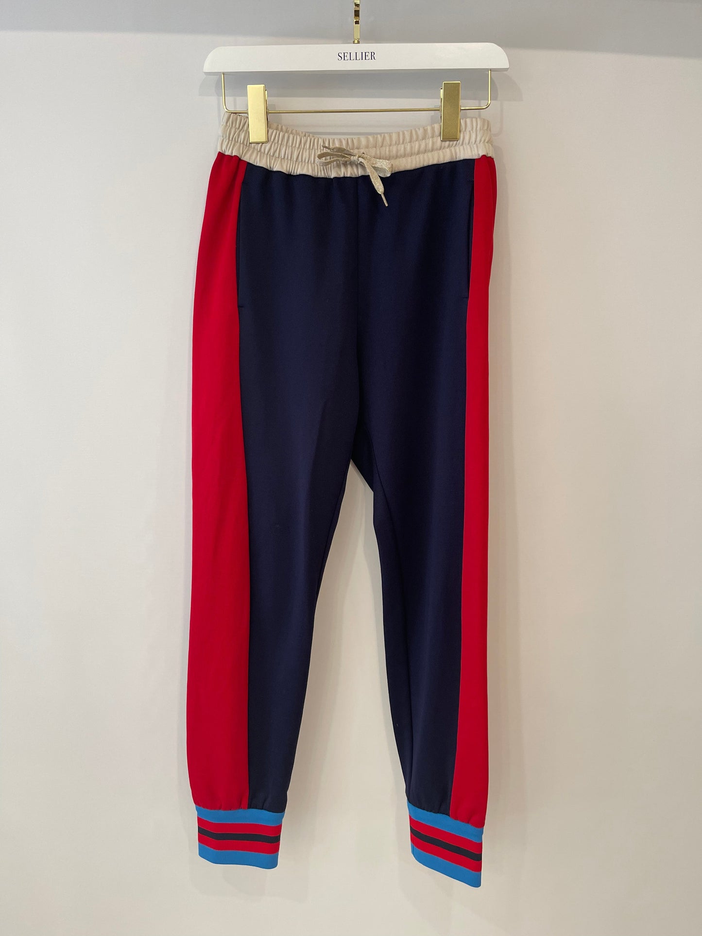 Luxury Gucci Navy Guccify Yourself Track Pants Size XS (UK 6)