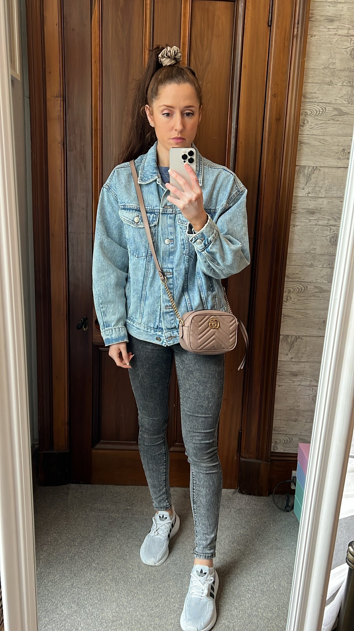 Luxury Gucci GG Dusty Pink Marmont Mini Shoulder Bag