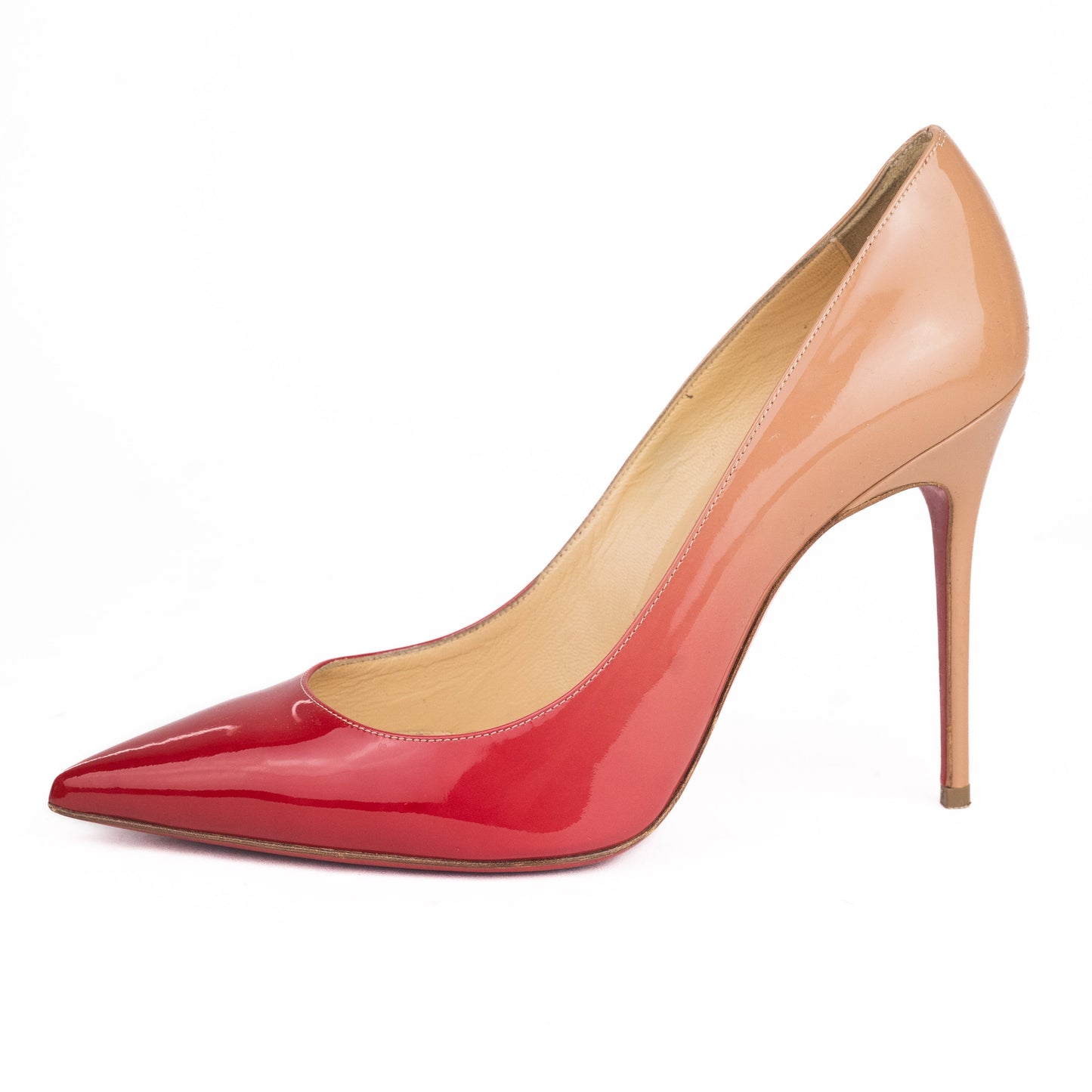 Christian Louboutin 100 Patent Degrade red-nude