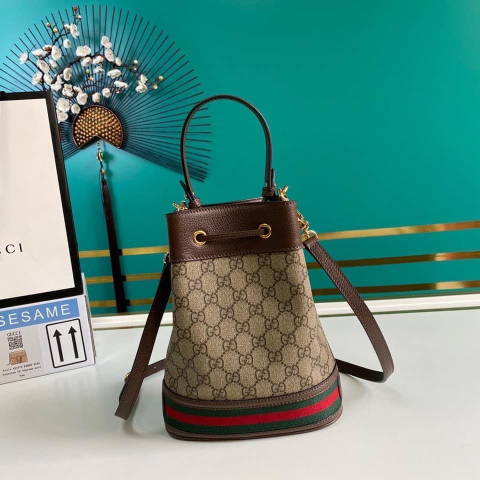 Luxury Gucci Mini Ophidia Bucket Bag