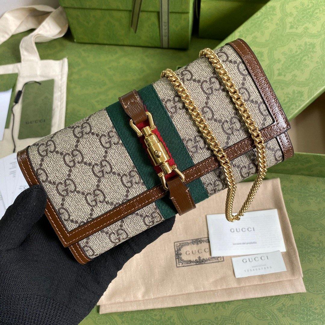 Luxury Gucci Jackie 1961 Chain Wallet