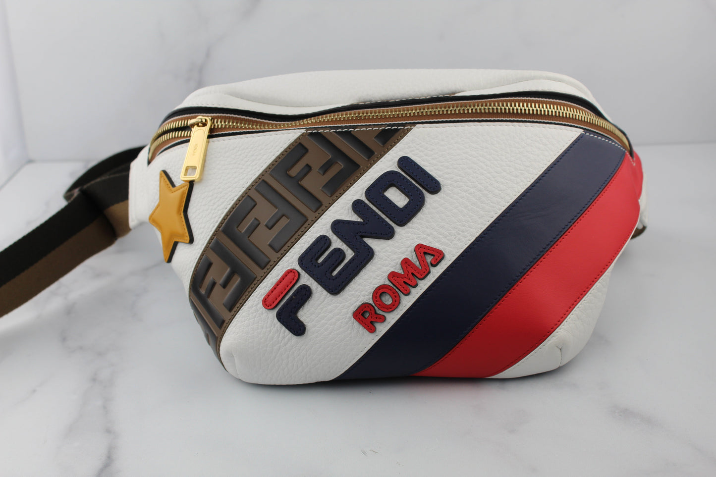 Fendi Mania Roma Leather Belt Bag