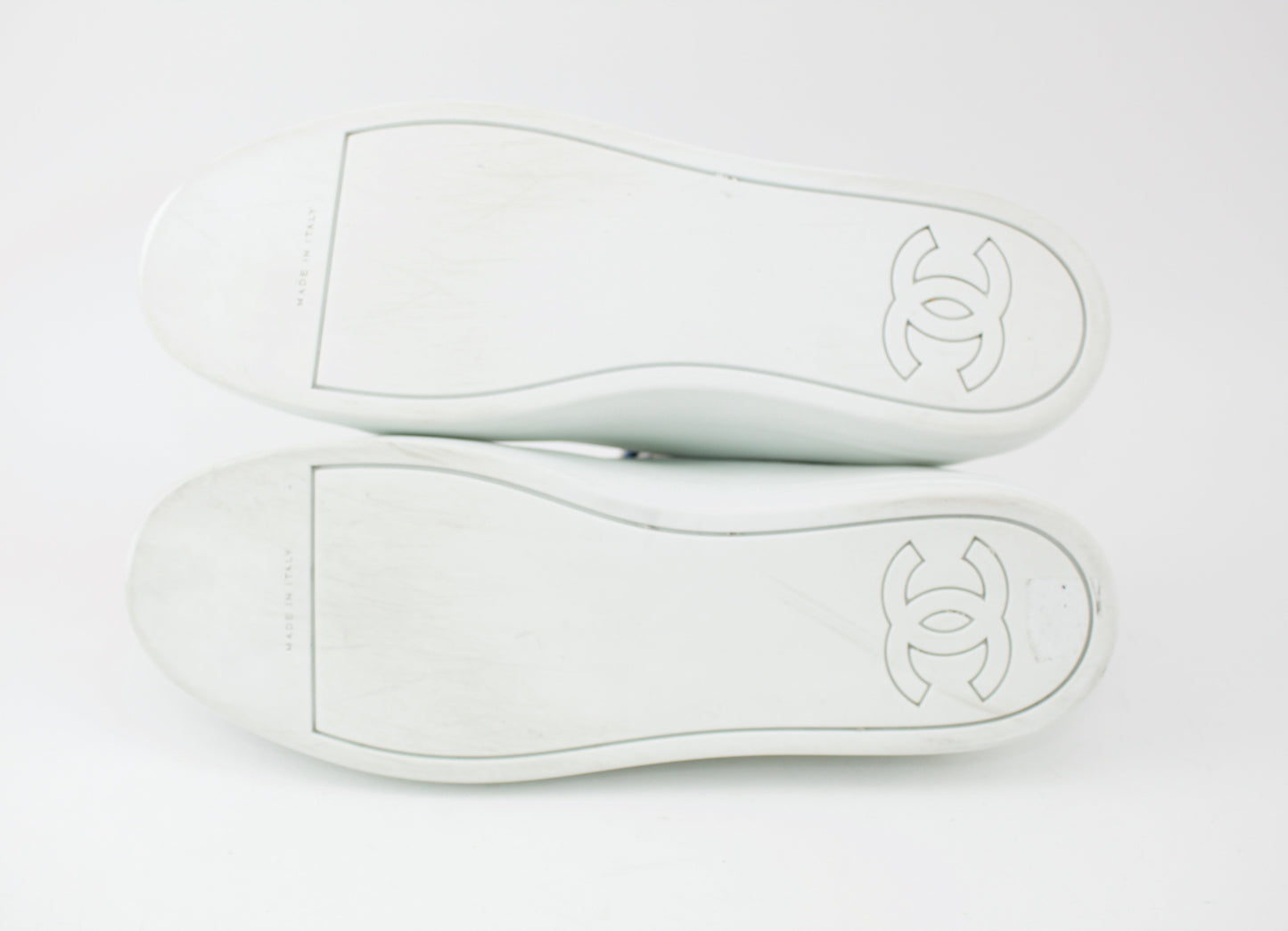 CHANEL TWO TONE VELVET SNEAKERS