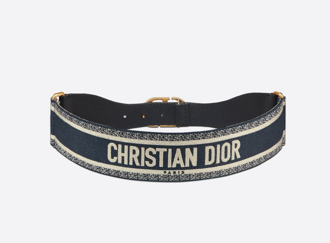 Dior Embroidered Canvas waist Belt