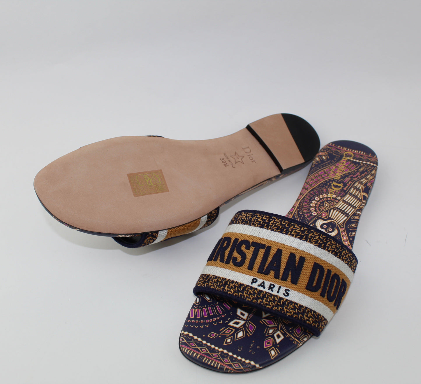 CHRISTIAN DIOR DWAY MULES SIZE 39.5