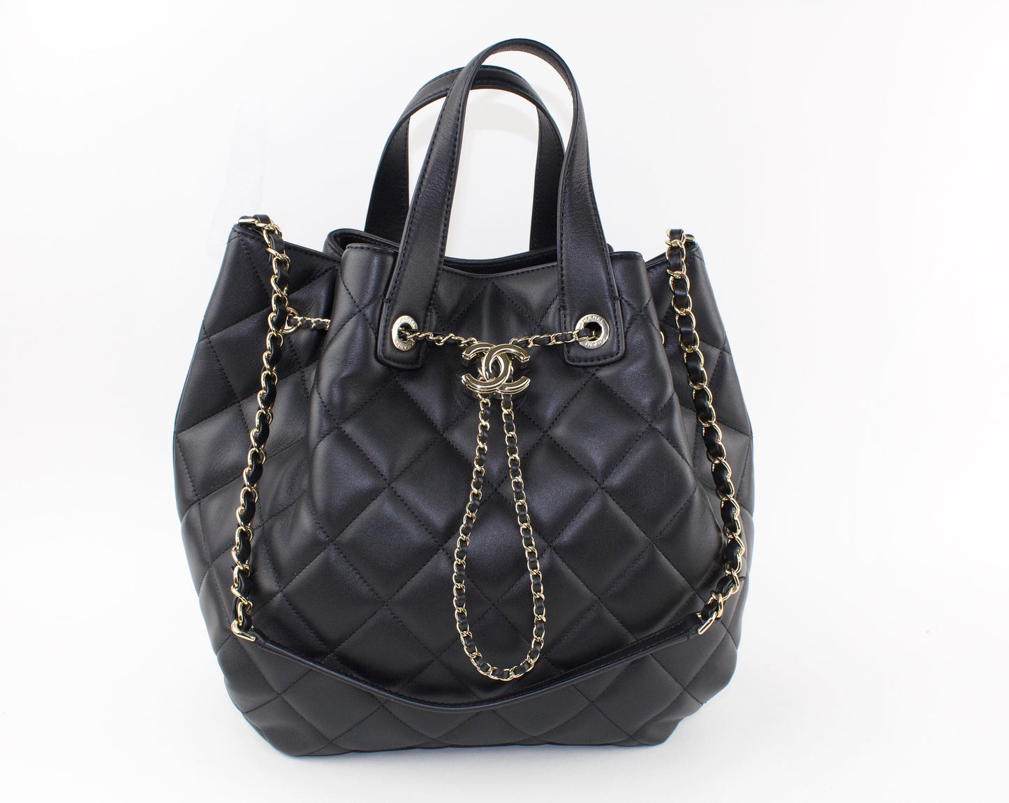 Chanel Lambskin Dweller Drawstring Bag
