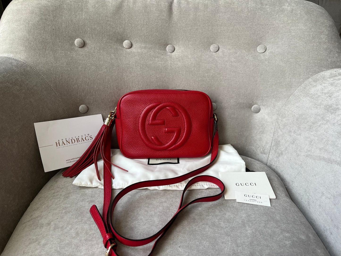 Luxury Gucci Red Soho Disco ( 1050)
